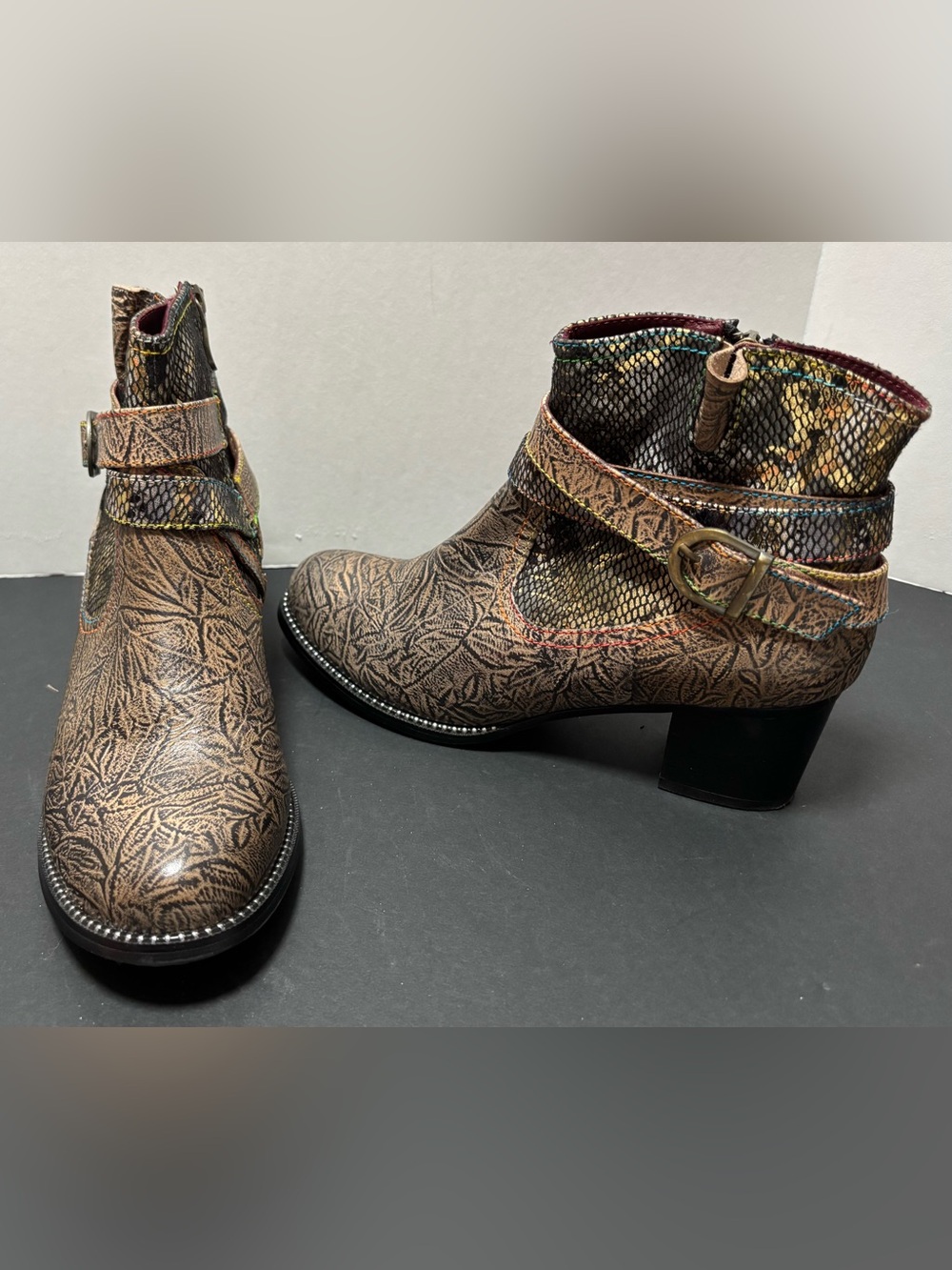 L'Artiste by Spring Step Zhamsha-Shine Leather Boots 39 US SIZE 8.5